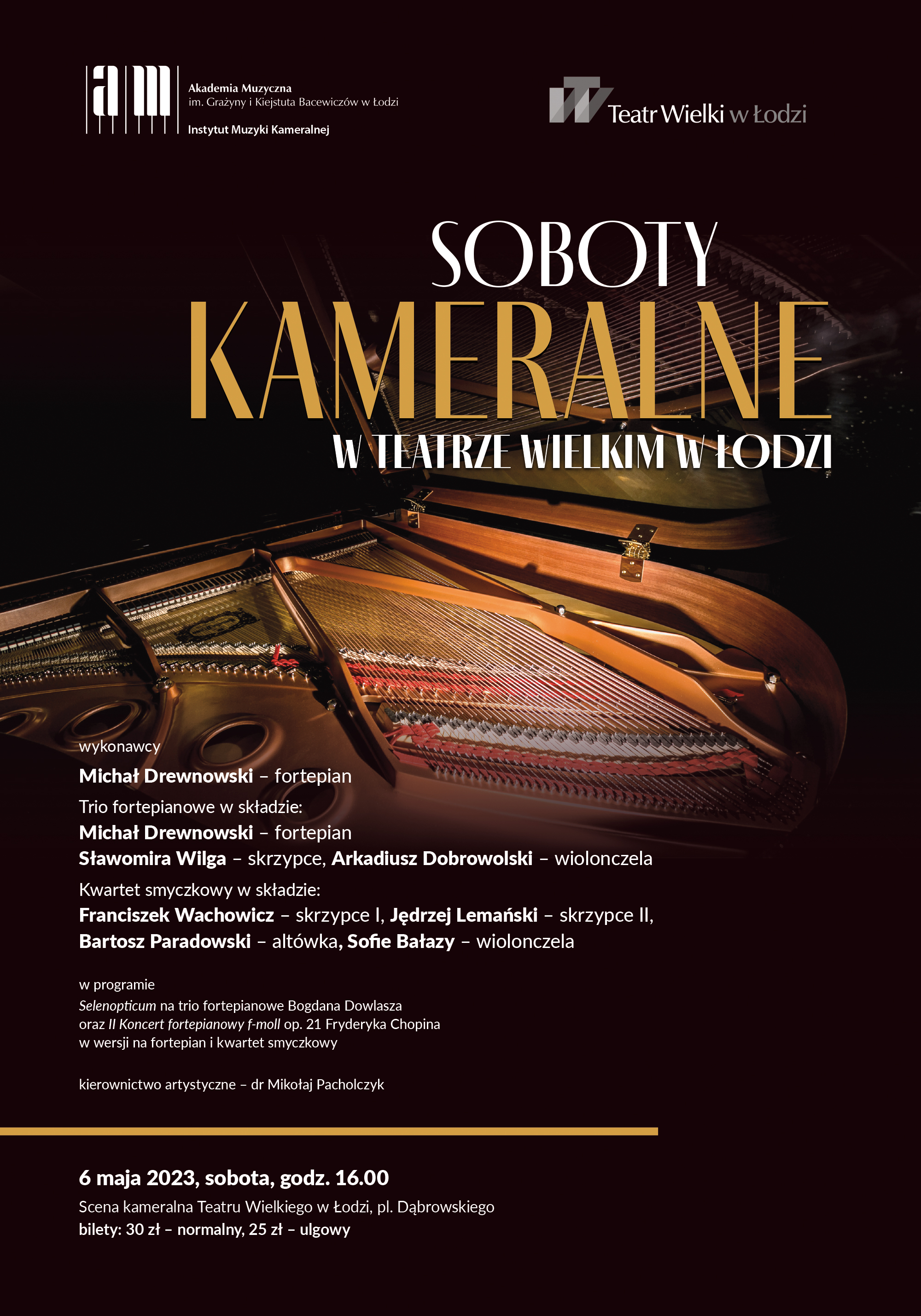 SOBOTY KAMERALNE w Teatrze Wielkim w Łodzi