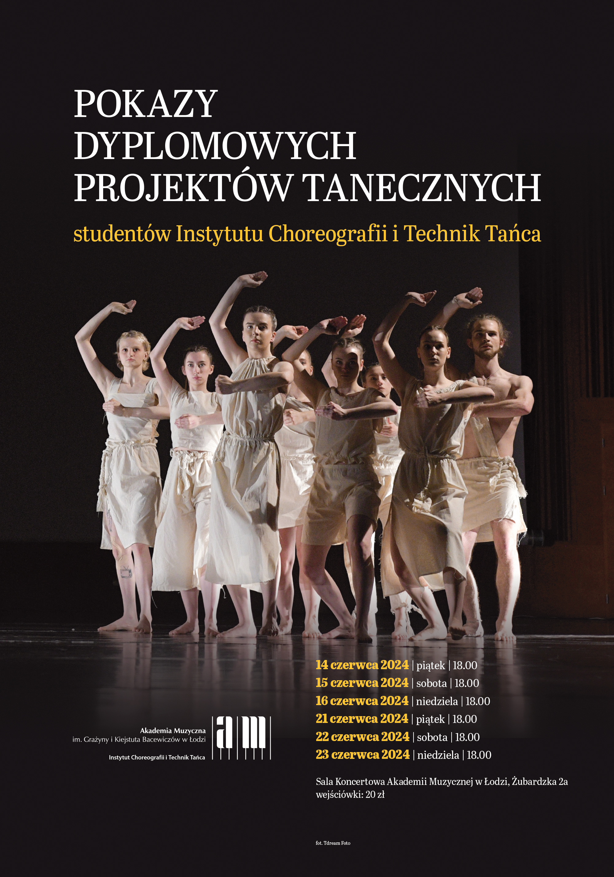 Pokazy dyplomowych projektów tanecznych studentów Instytutu Choreografii i Technik Tańca