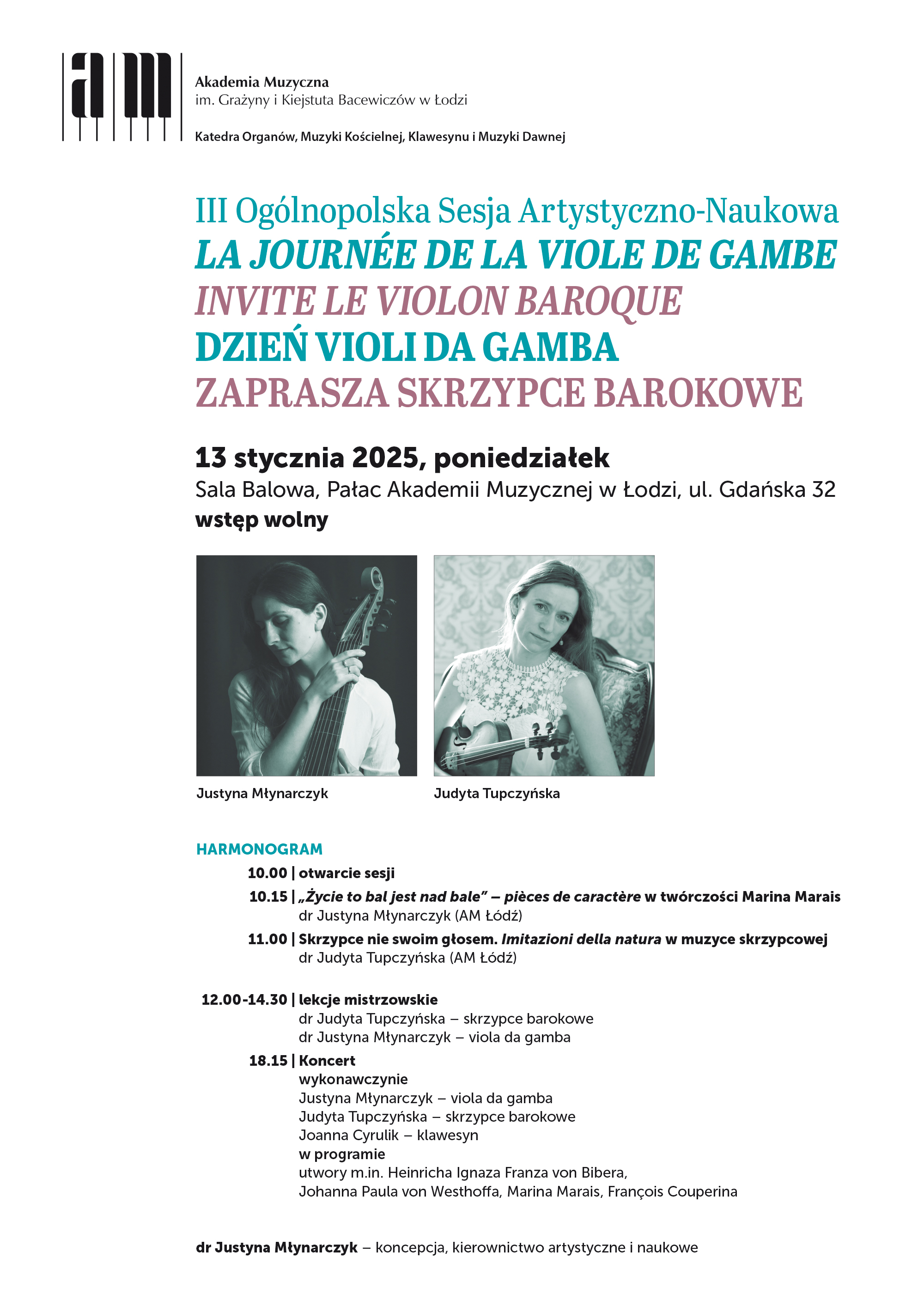 DZIEŃ VIOLI DA GAMBA ZAPRASZA SKRZYPCE BAROKOWE