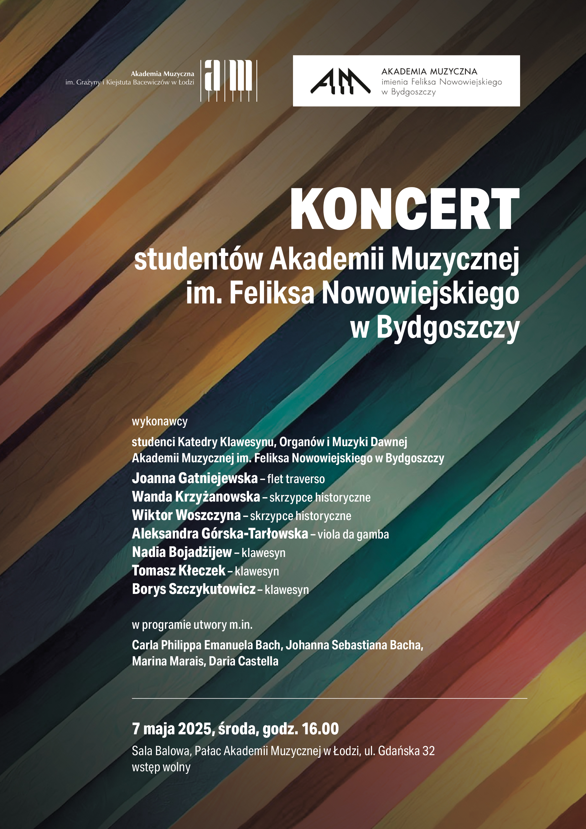 Koncert studentów Akademii Muzycznej im. Feliksa Nowowiejskiego w Bydgoszczy