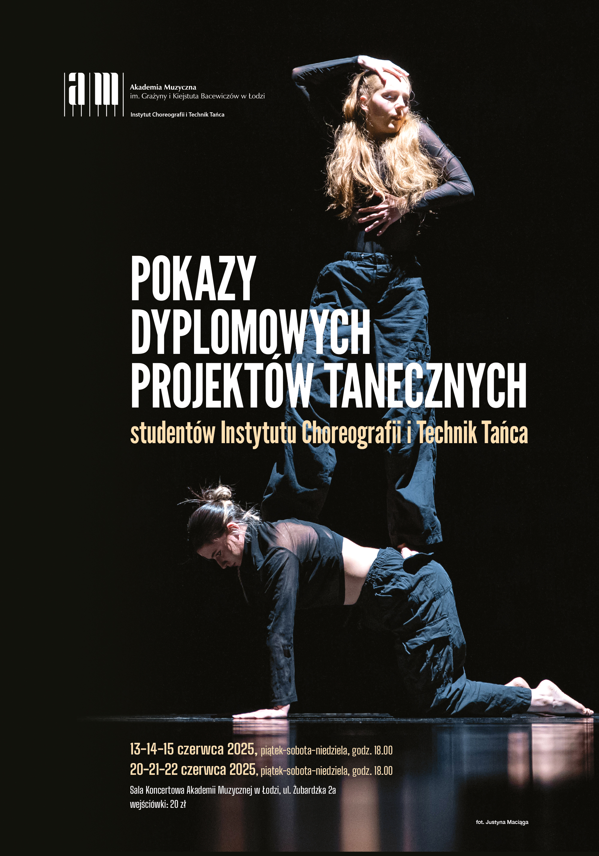 Pokazy dyplomowych projektów tanecznych Instytutu Choreografii i Technik Tańca