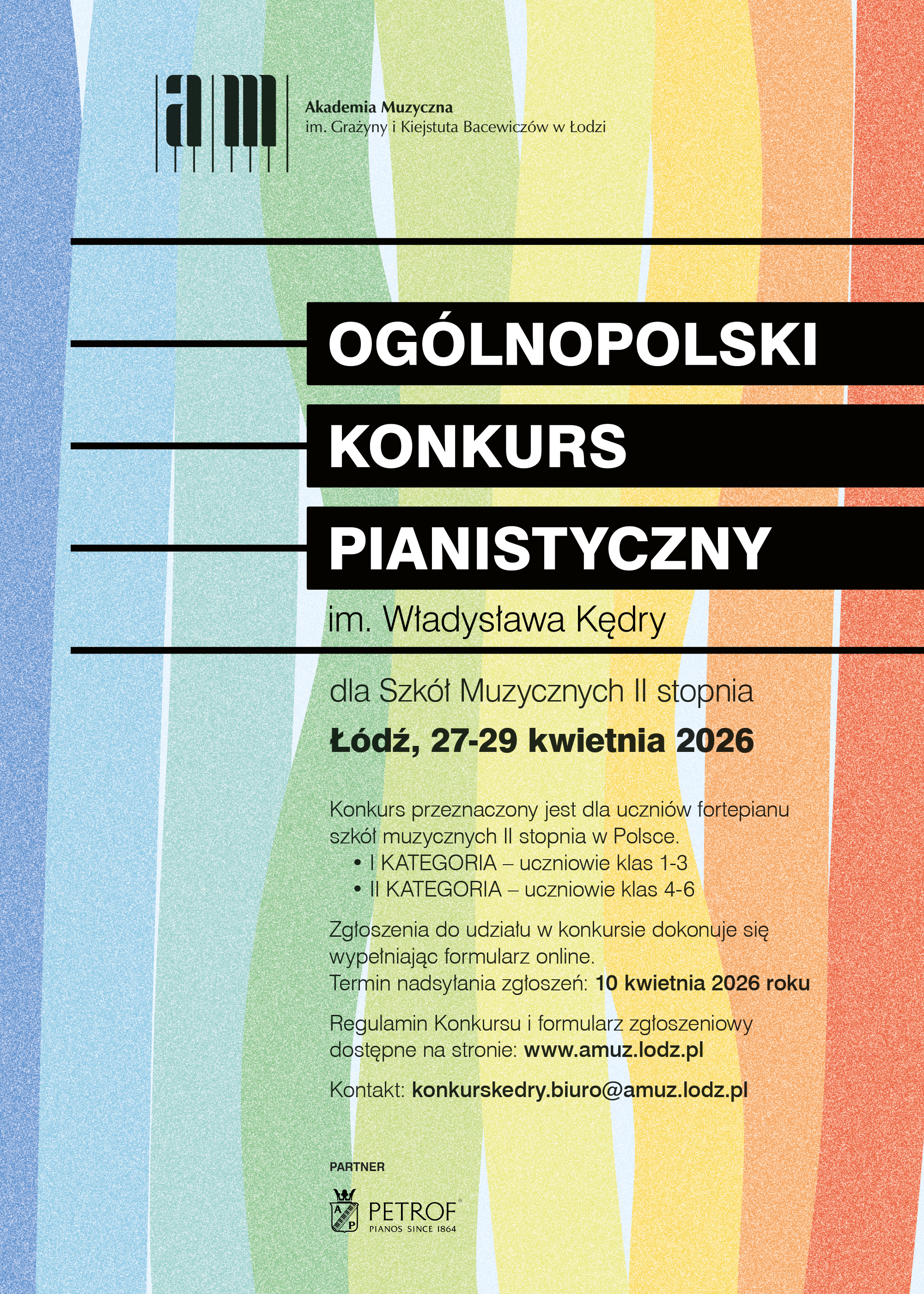 Ogólnopolski Konkurs Pianistyczny im. Władysława Kędry – EDYCJA 2026
